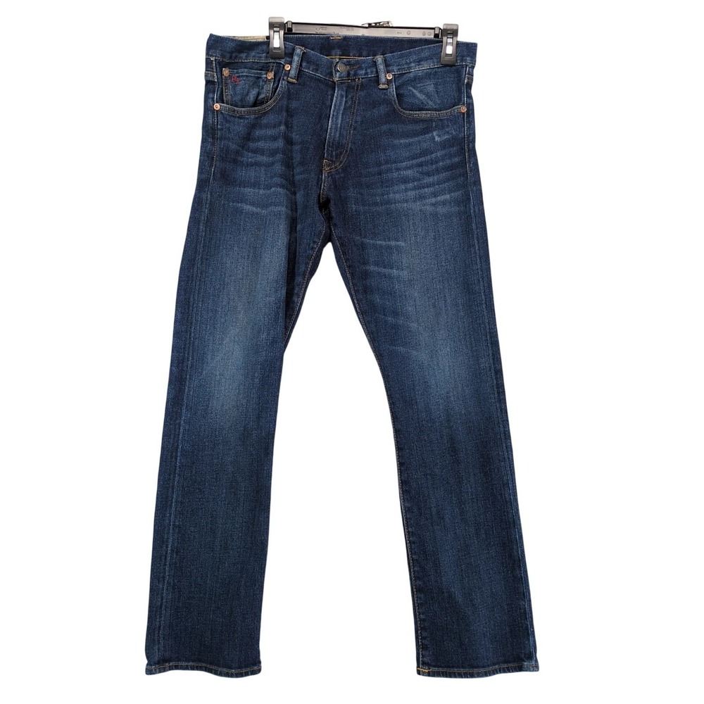 Polo Ralph Lauren Varick Slim Straight Jeans Mens 33x30 Stretch Preppy Americana